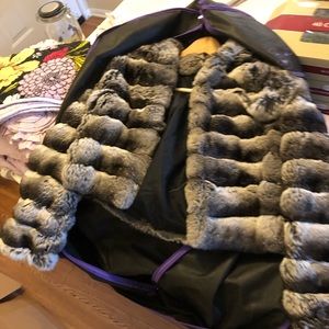 Gray and White Chinchilla jacket